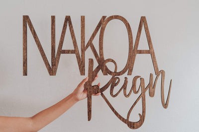 Mixed Fonts Custom Name Sign