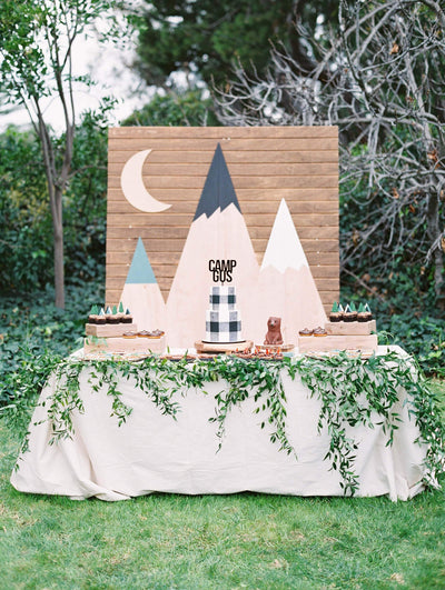 Personalized Camp Themed Cake Topper