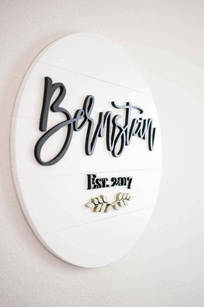 Family Name Shiplap Round