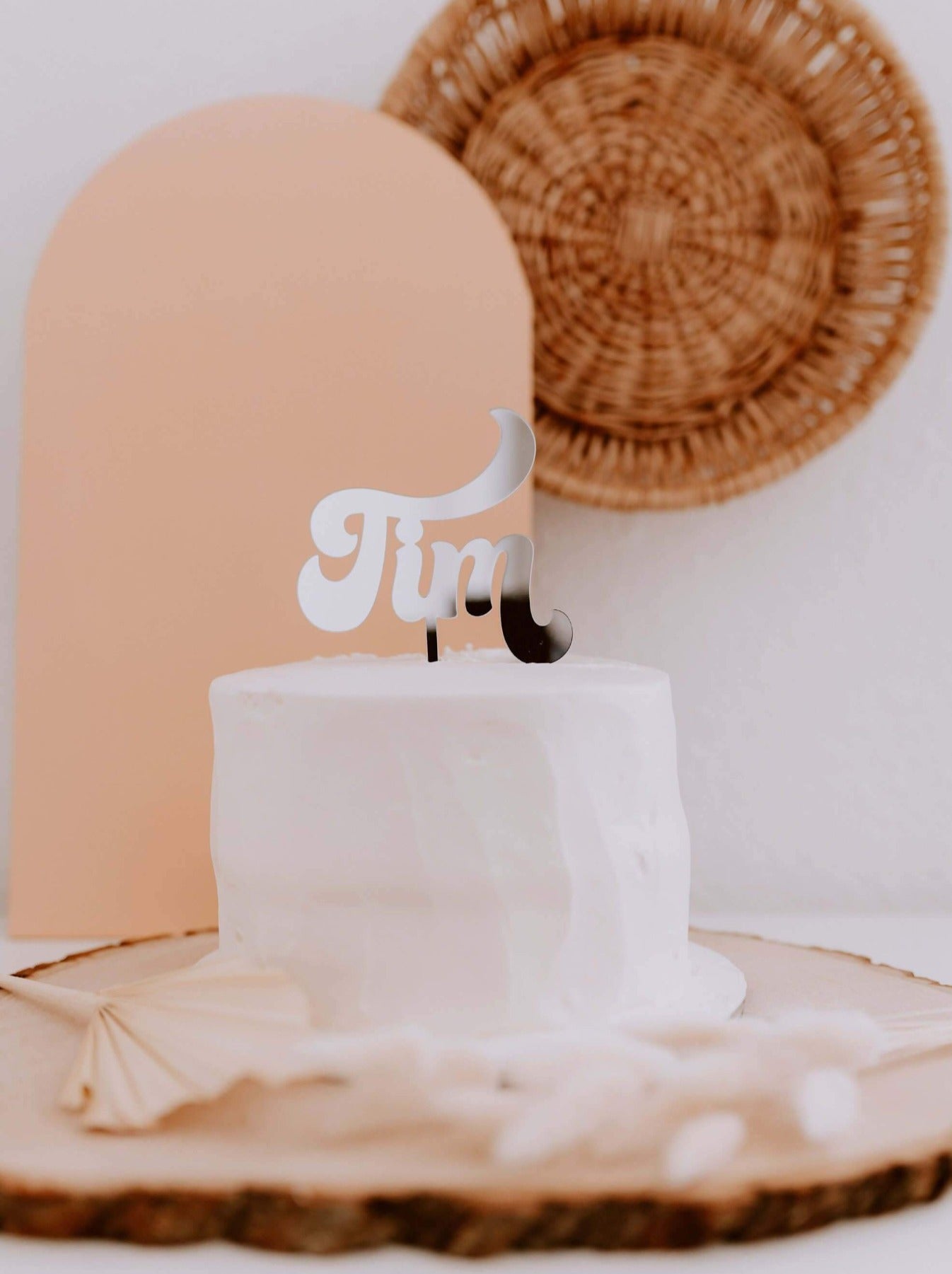 Personalized Cake Topper - Retro Style