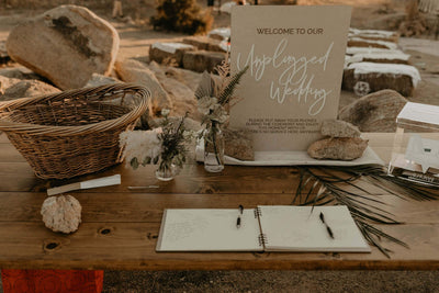 Welcome To Our Unplugged Wedding Sign