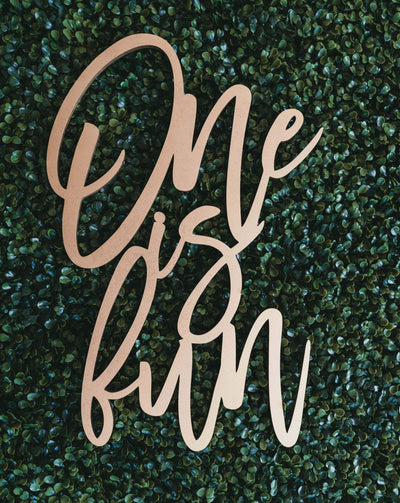 One is Fun Sign