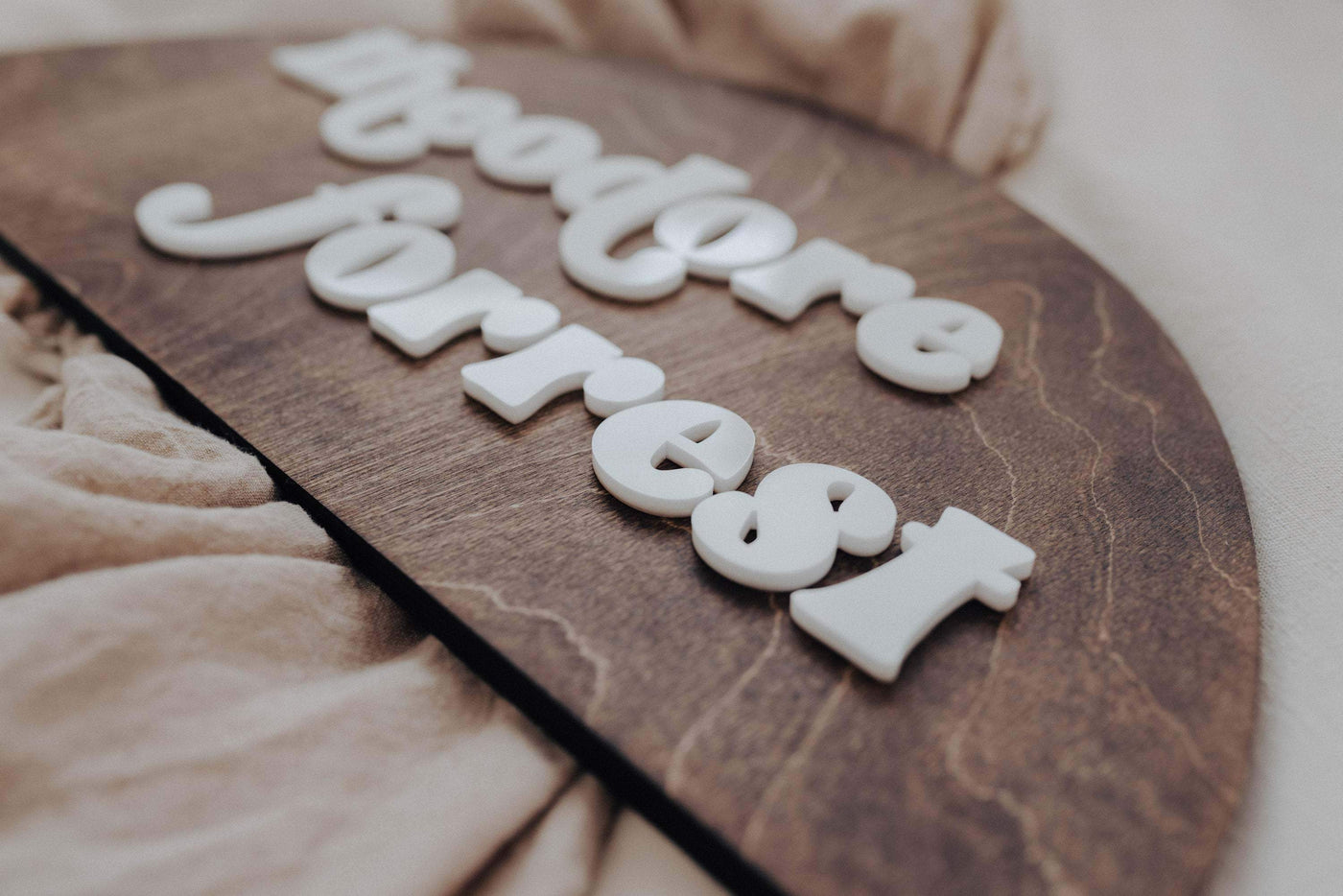 half circle first and middle name sign, nursery name sign, half circle, boho name sign, personalized nursery name sign, boho wall decor