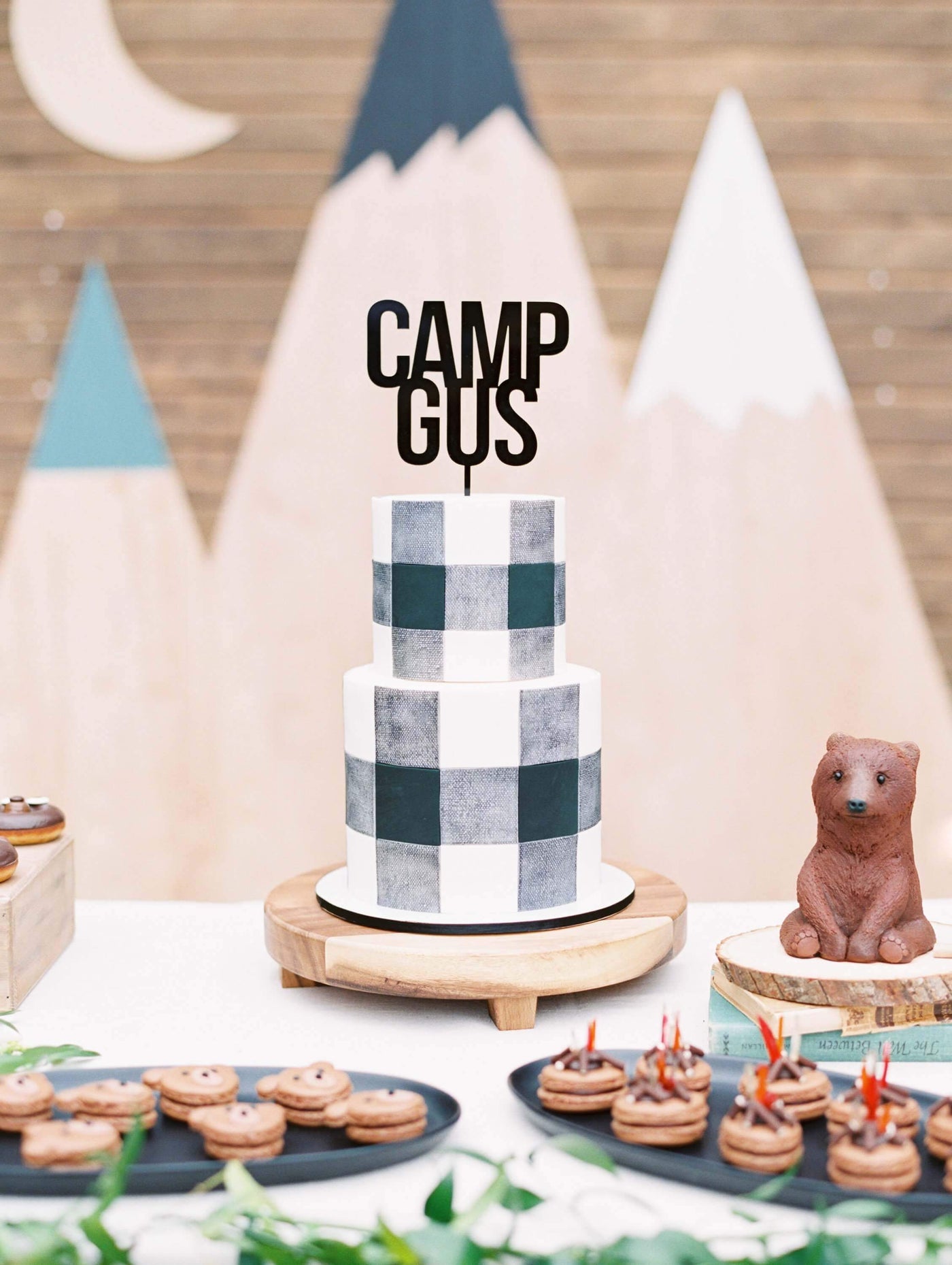 Personalized Camp Themed Cake Topper