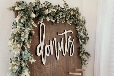 Donuts sign, Donuts wood sign, Donuts cutout for donut wall, donut wall decorations, donuts sign for wedding, donuts sign for party decor