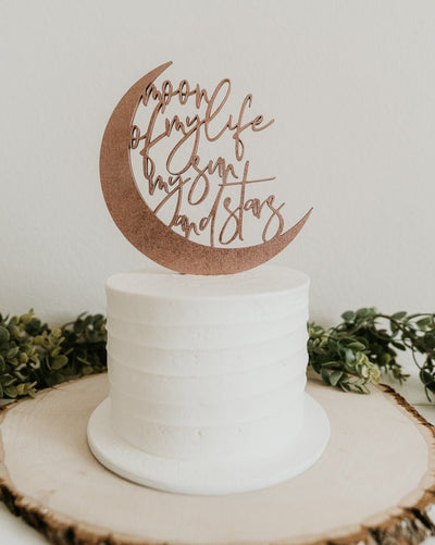 moon of my life my sun and stars cake topper, wedding cake topper, baby shower cake topper, moon cake topper, moon party decor