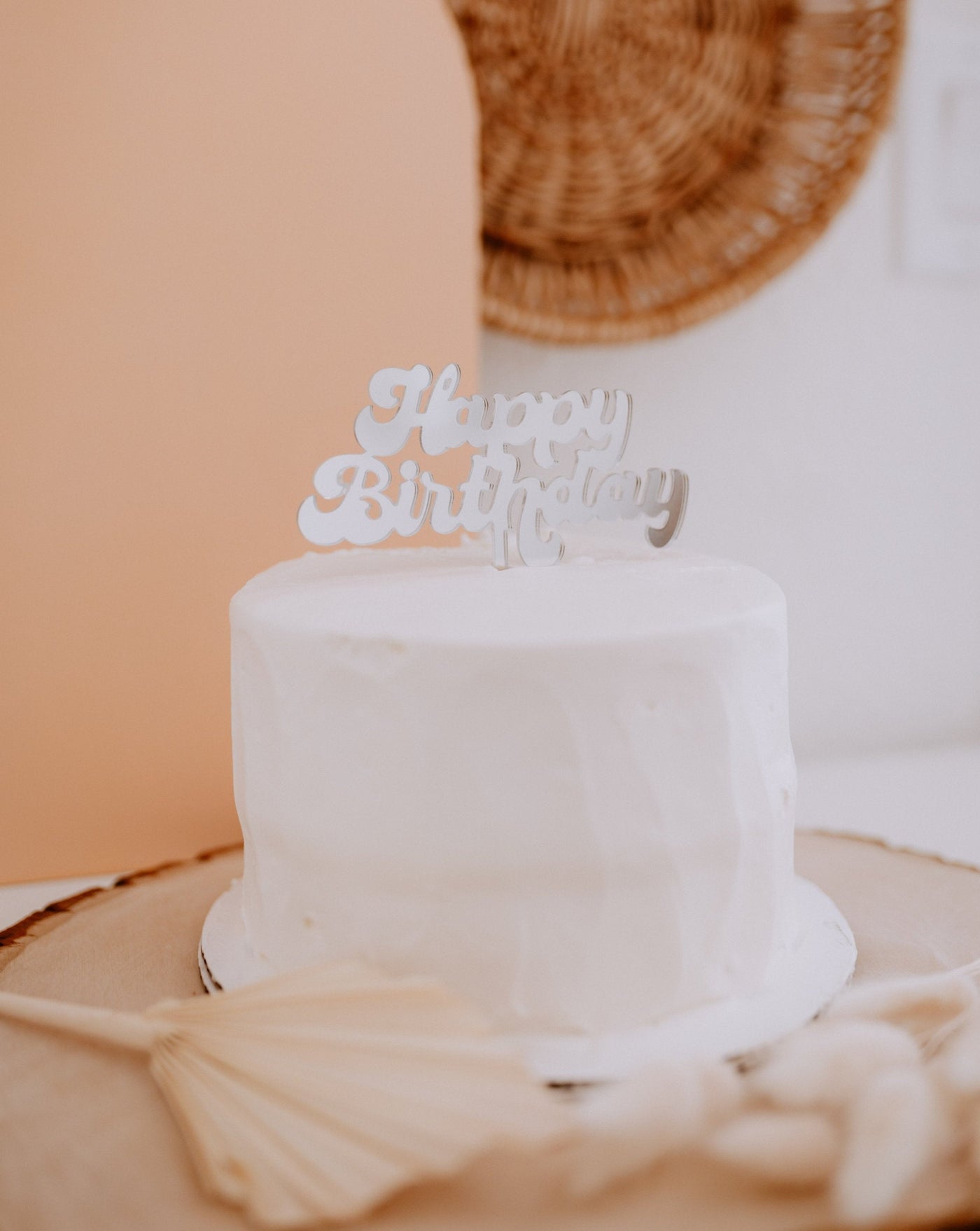 Happy Birthday Retro Cake Topper