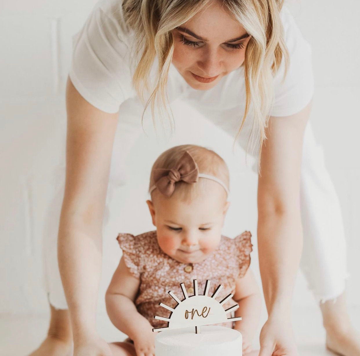 Personalized Sun Cake Topper - Engraved