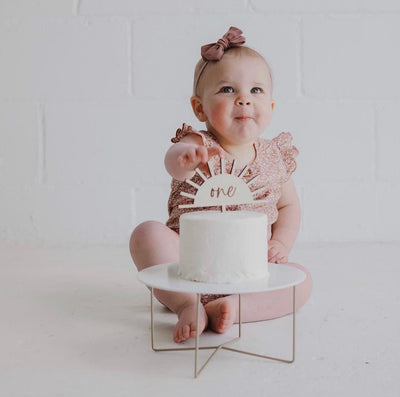 Personalized Sun Cake Topper - Engraved