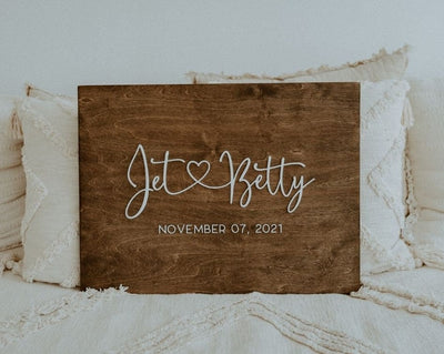 Wedding Date Sign, Wedding Signs, Welcome Wedding Sign, Wedding Signage, Wedding Decor, Wedding Ceremony Decor, Wooden Wedding Sign