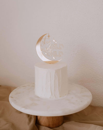 stay wild moon child cake topper, moon child cake topper, baby cake topper, moon cake topper, moon party decor, celestial birthday decor