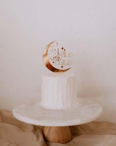 stay wild moon child cake topper, moon child cake topper, baby cake topper, moon cake topper, moon party decor, celestial birthday decor