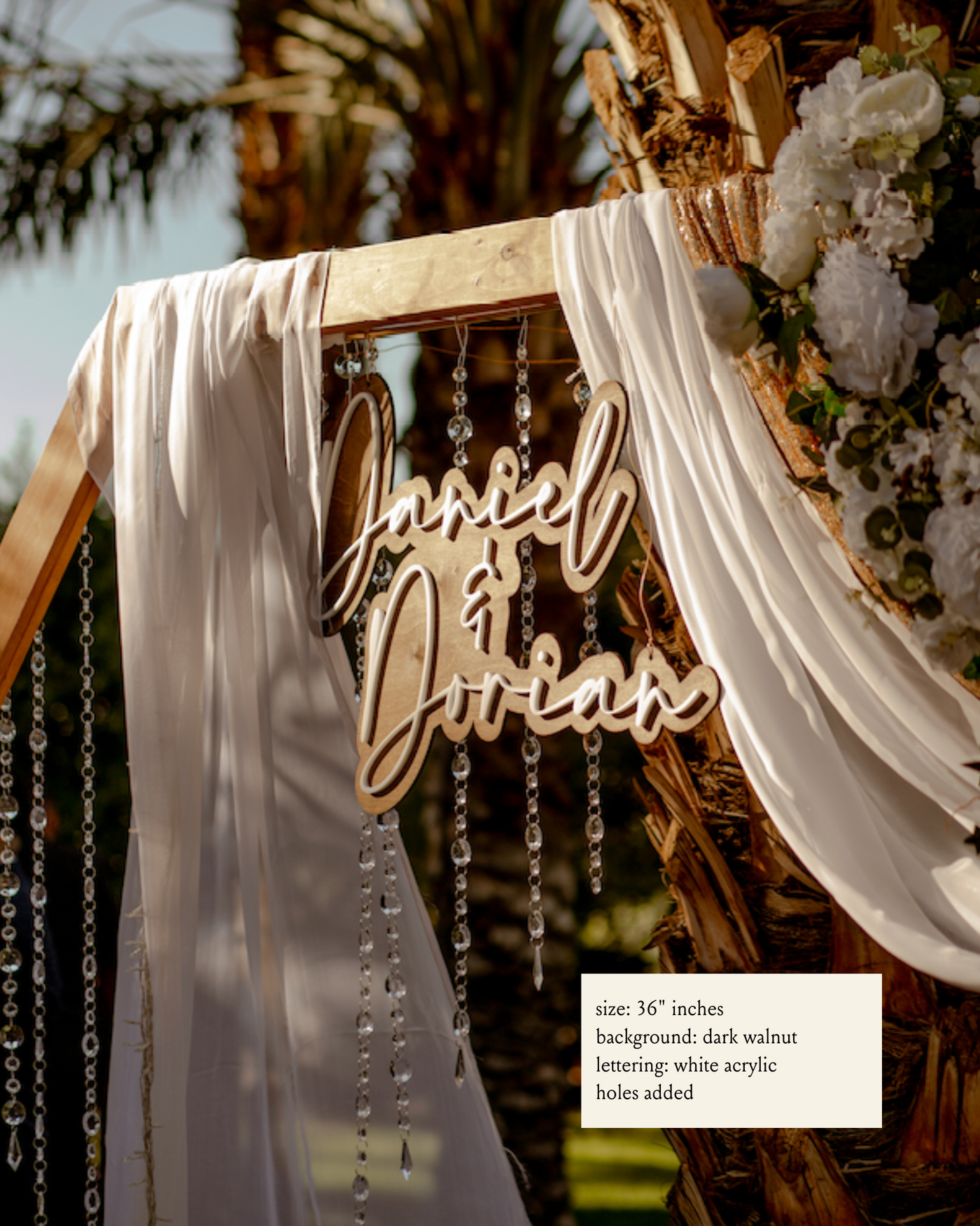 Double Layer Couple's Name Sign