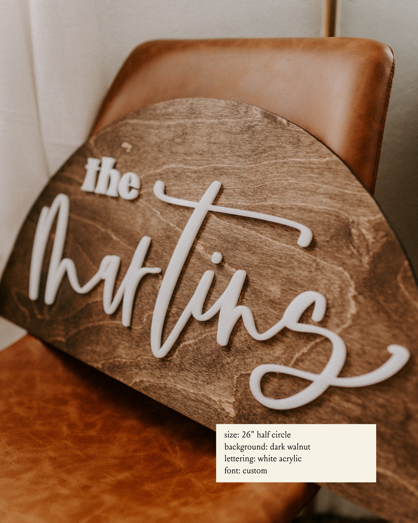 Half Circle - Last Name Sign